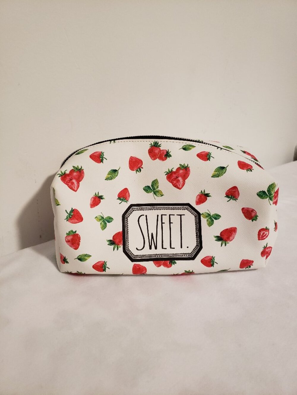 rae dunn sweet makeup pouch bag strawberry